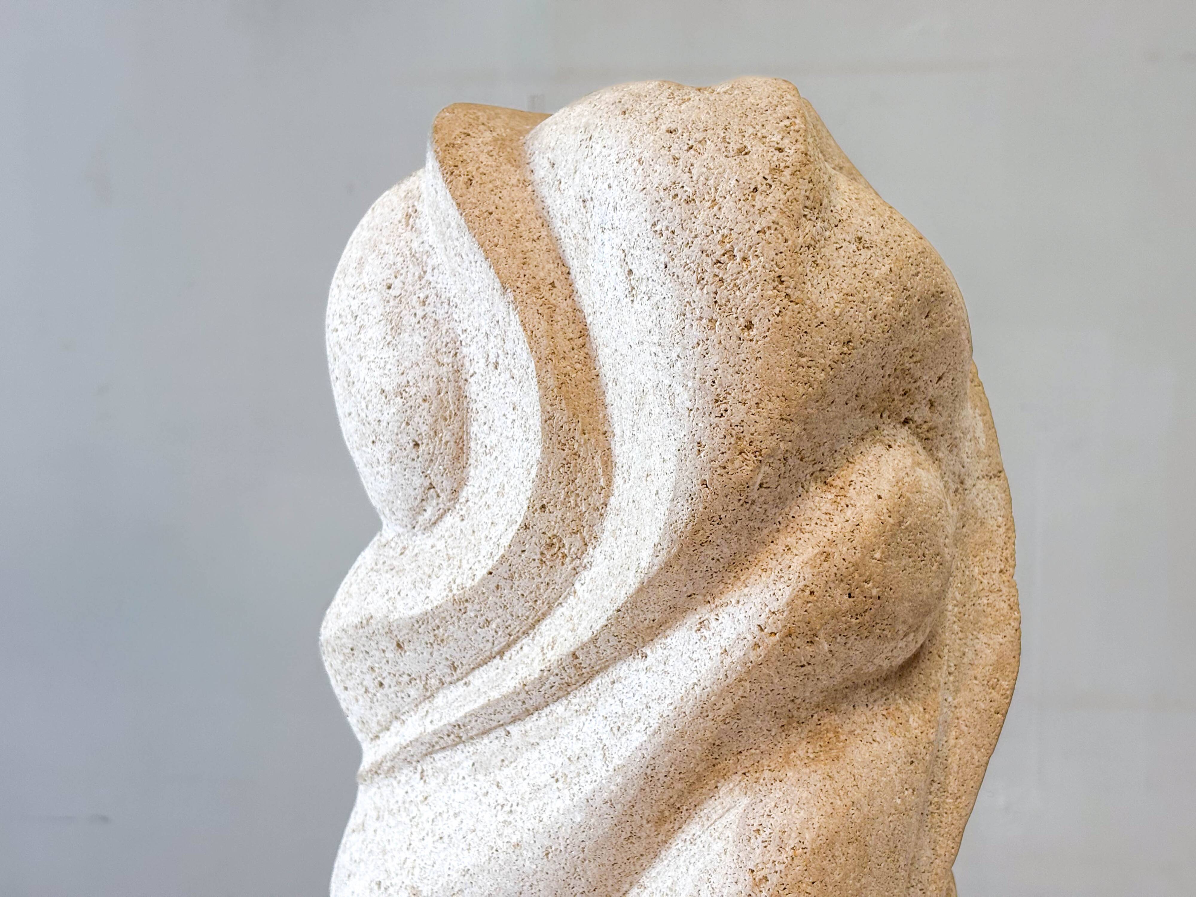 1980s Belgian sandstone sculpture