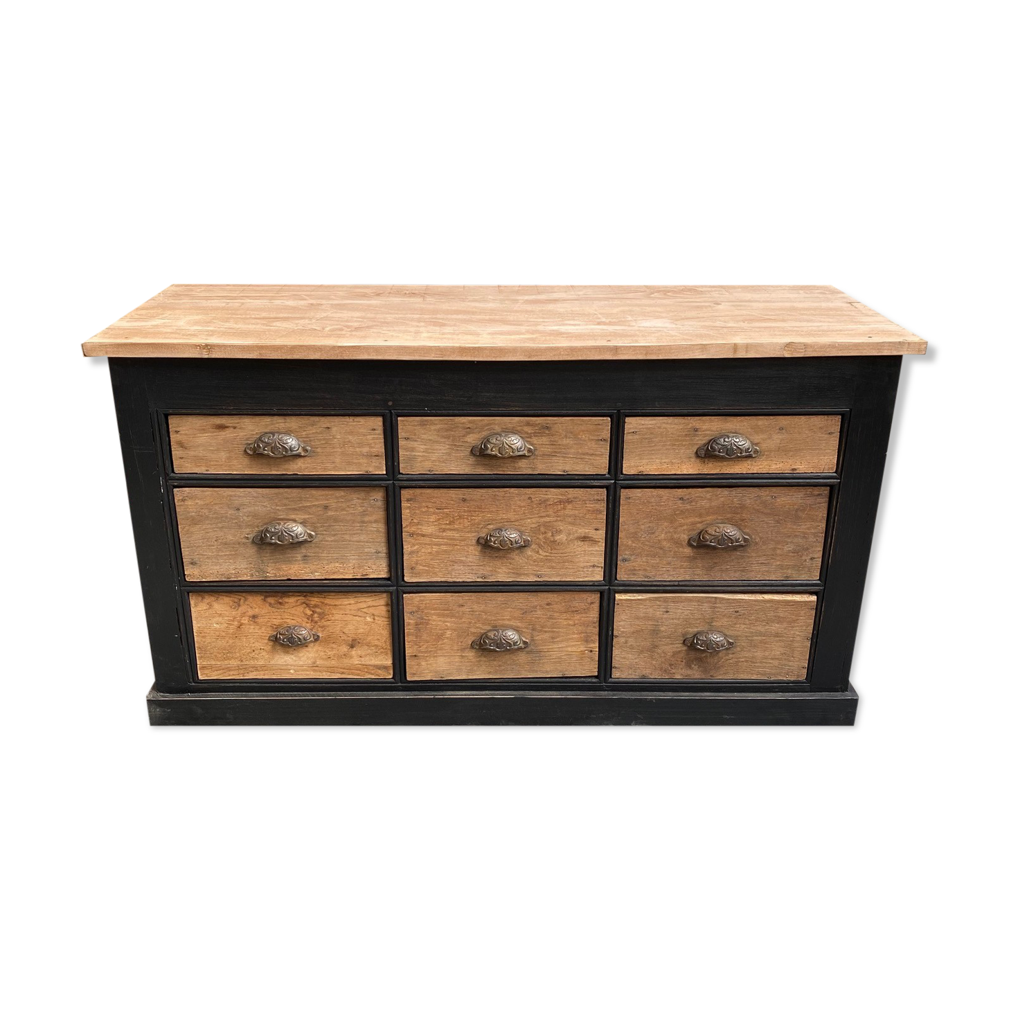 Old furniture of trade 9 drawers