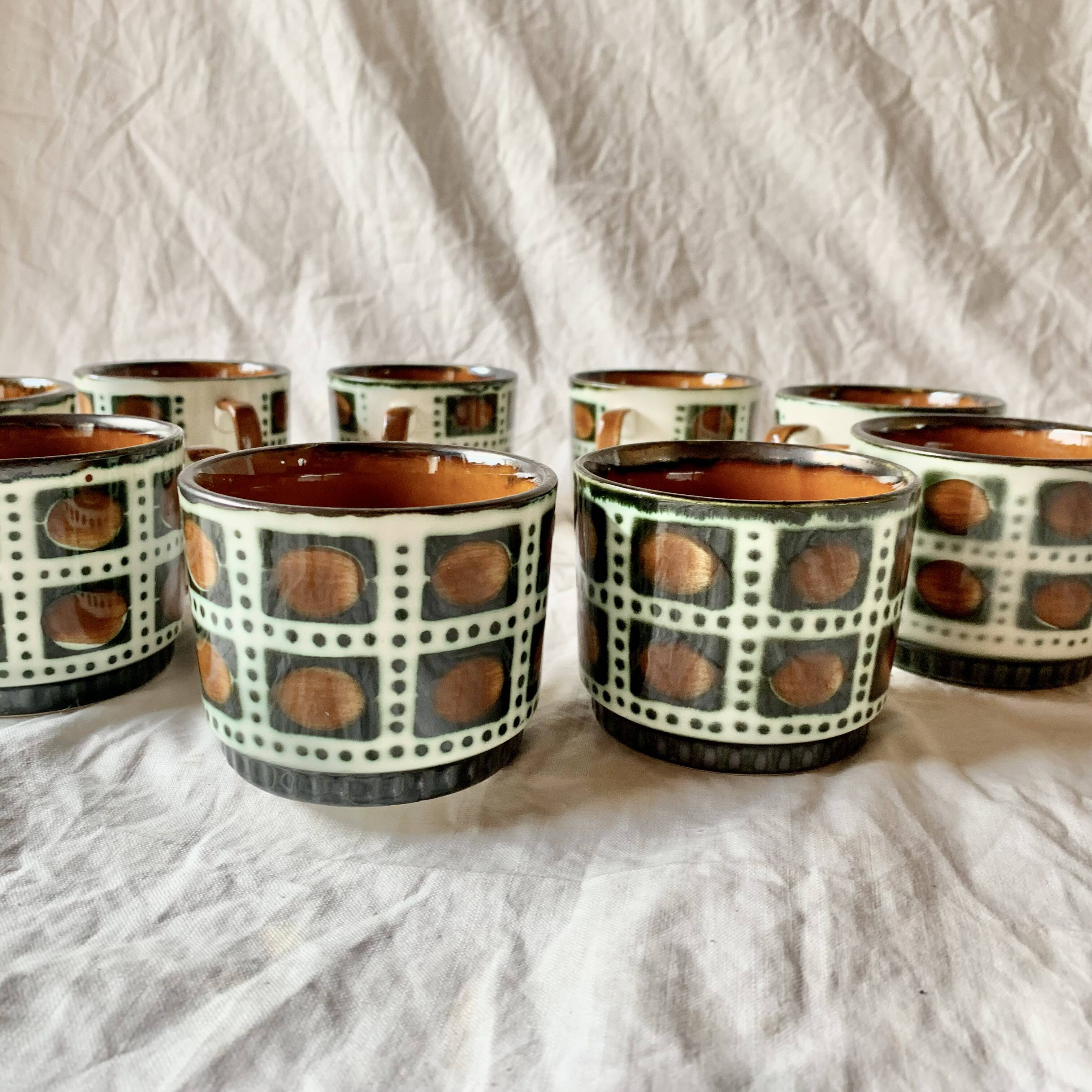 Boch La Louvière coffee service and dessert plates - Bernadette series, 1966