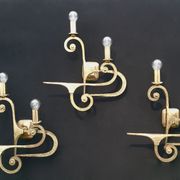 Appliques italiennes en bronze de G. Piombanti, 1950