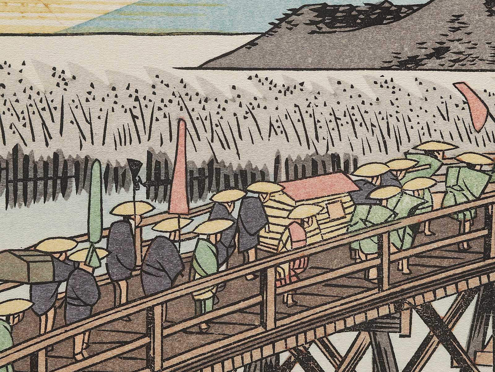 Estampe Utagawa Hiroshige Okazaki