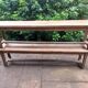 Antique solid oak farm benches