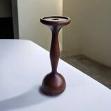 Large solid wood candle holder
