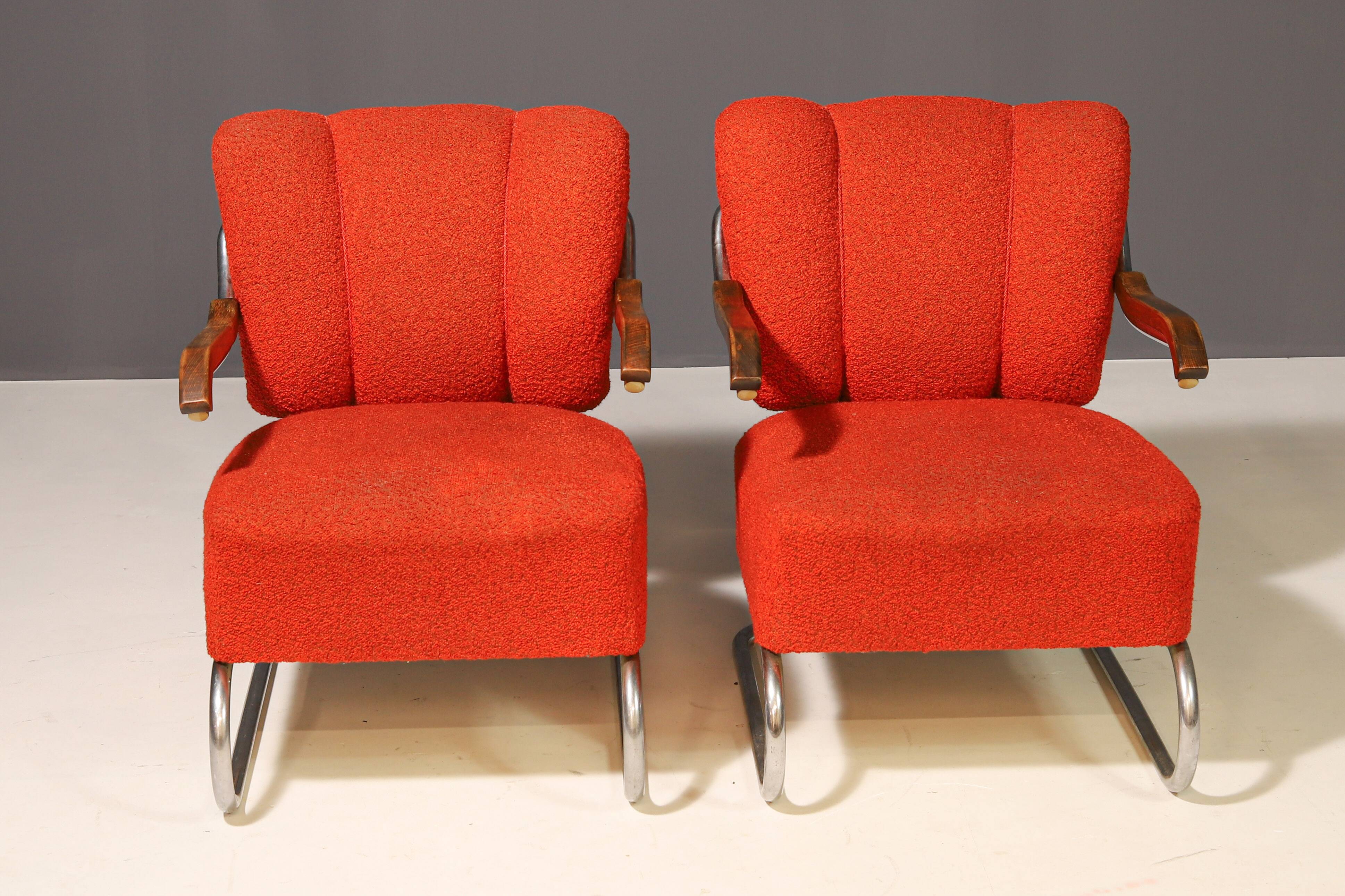 Pair of Bauhaus cantilever armchairs | Thonet, 1930s