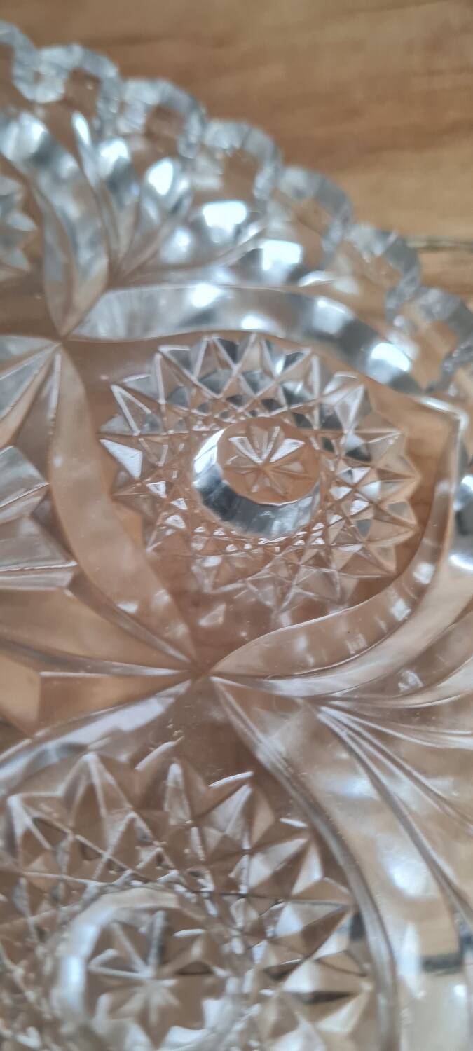 Pair of crystal bottle coasters