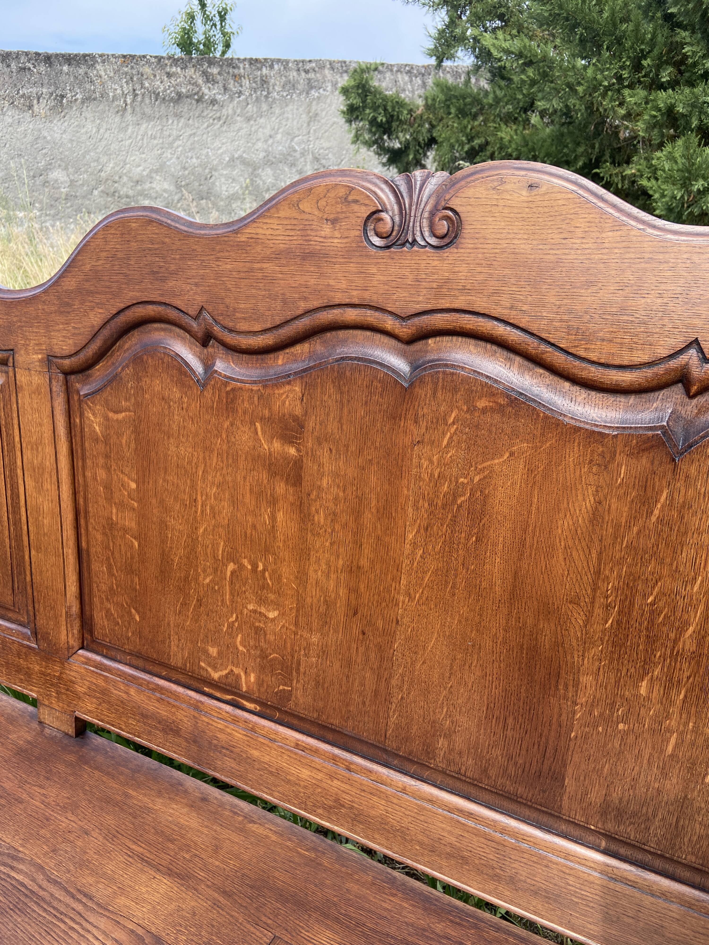 Rustic Bench Veranda Patio Vintage Garden Bench Living Room Oak 1980s