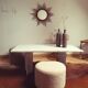 Table basse vintage en marbre de carrare