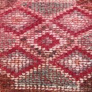 Tapis Couloir Tribal Vintage Rouge, Tapis Turc Géométrique, 75x313 Cm