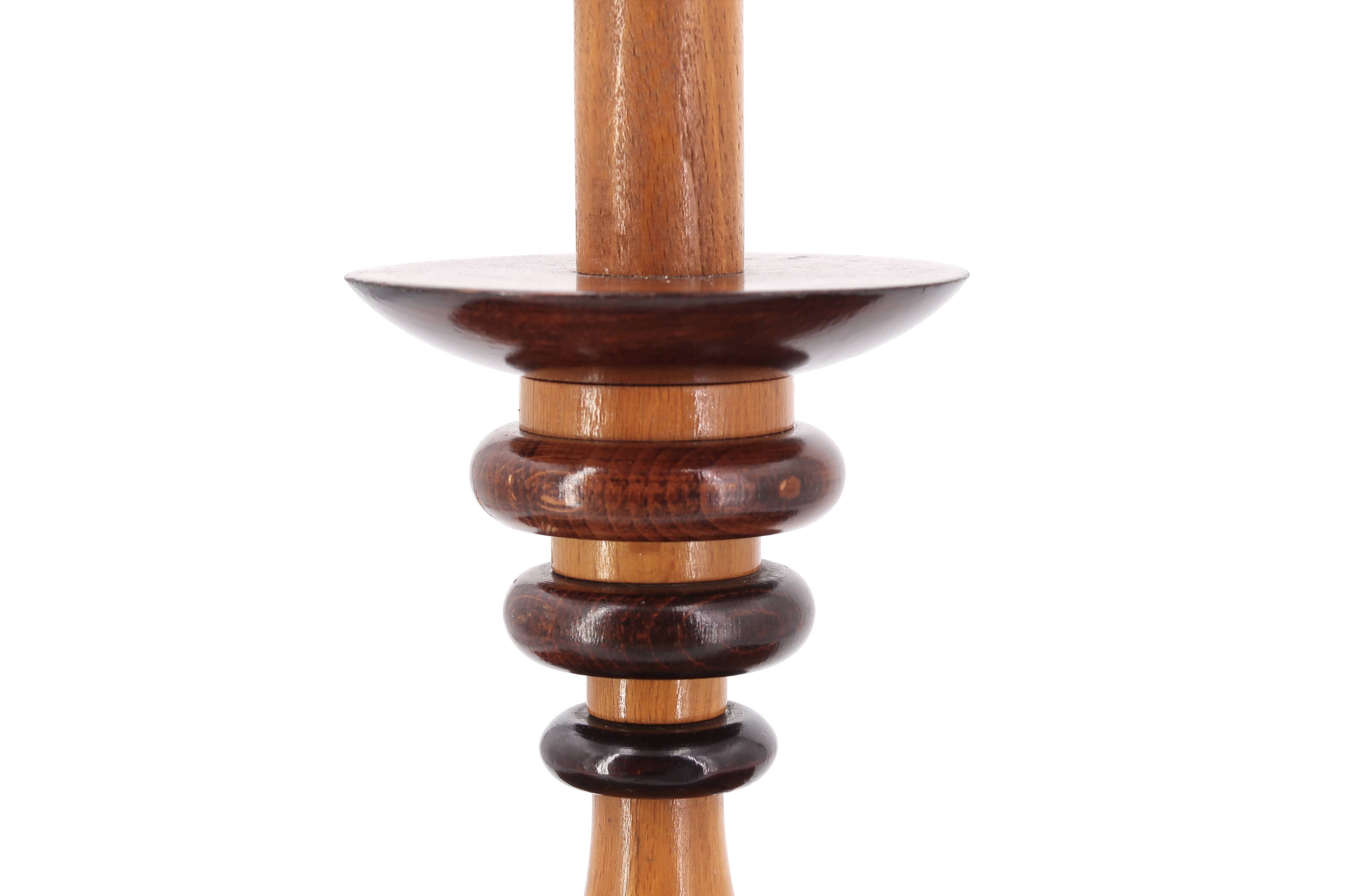 Totem wooden lamp, 70s