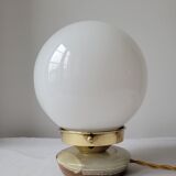 Onyx lamp and opaline wall lamps