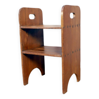 Antique Burmese teak workshop shelf