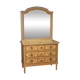Commode en bois laqué avec miroir style Louis XVI