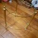 Vintage round brass coffee table, France 1960