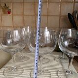 Set of 8 large crystal wine glasses