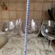 Set of 8 large crystal wine glasses