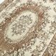 6x10 Turkish Cream & Brown Oriental Vintage Rug, 177x296Cm