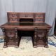 Old Renaissance style desk. Solid oak. France. Late 19th century.