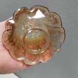 A ceramic wall lamp with a hard-pressed glass shade, Axella Denmark 1970s