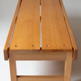 Banc ou table basse en pin blond, Années 70