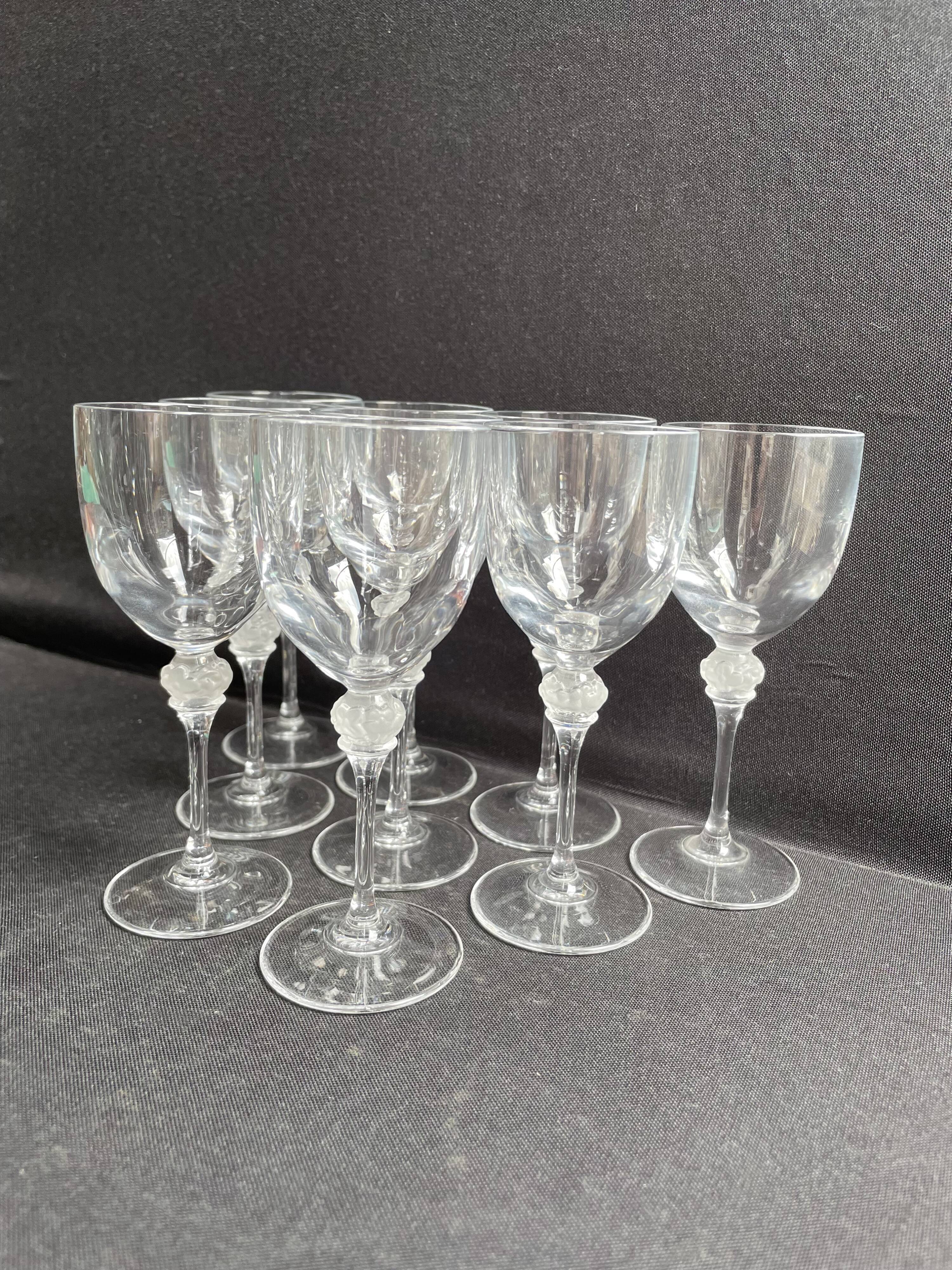 9 crystal port glasses – Lalique taste