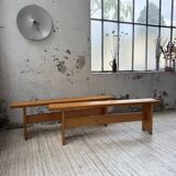 Pair of Charlotte Perriand Les Arcs pine benches