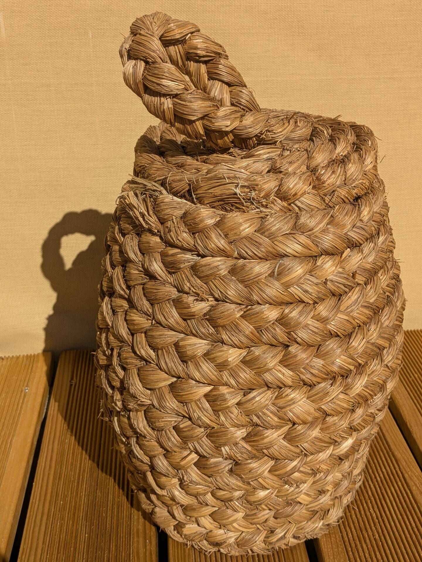 Old straw basket