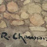 Watercolor paper church of st just de valcabrere haute garonne 31, r. chausson