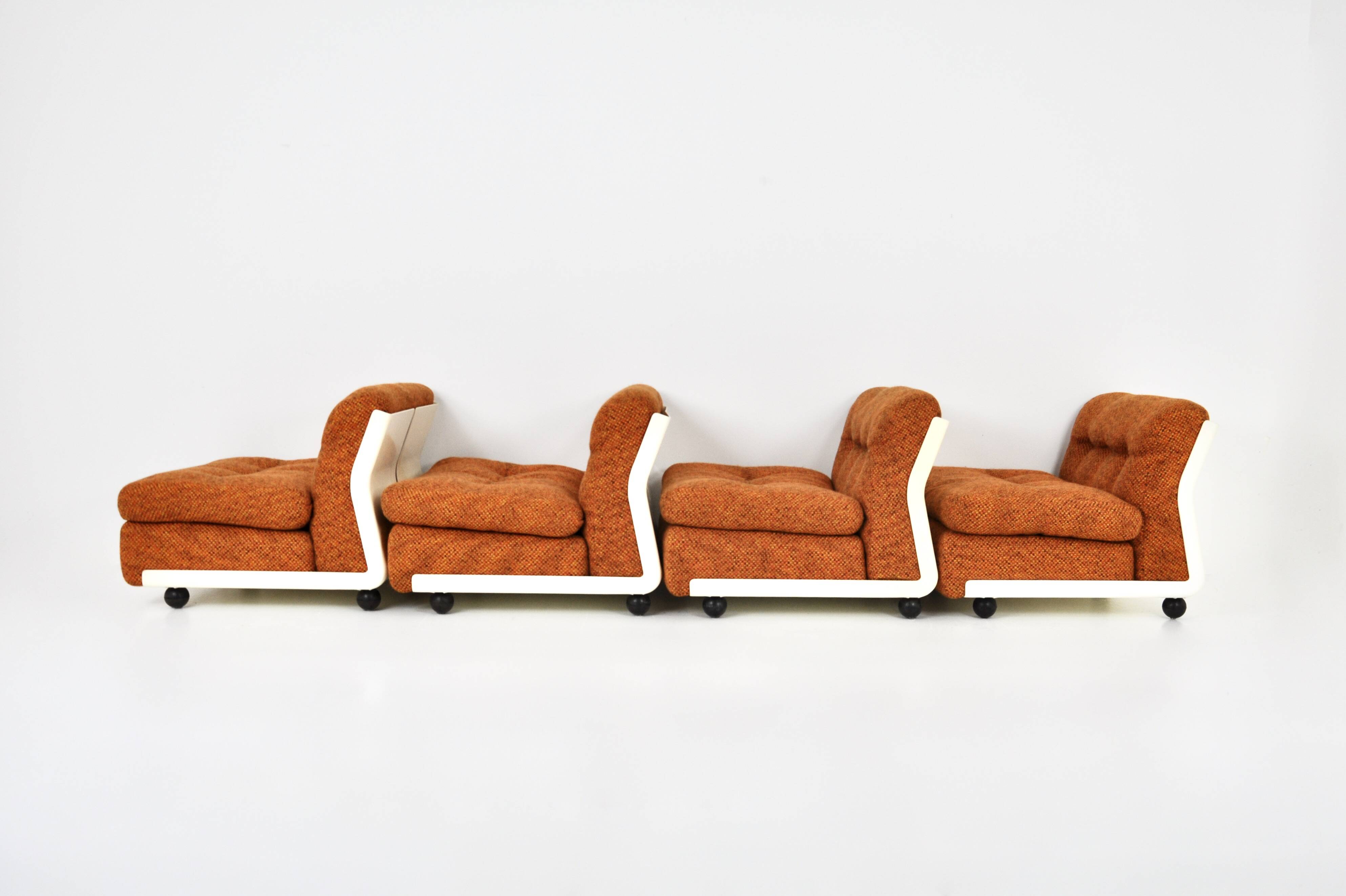 Amanta armchairs by Mario Bellini for C&B Italia, 1960, set of 4