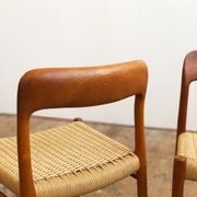 Danish dining chairs, model 75 by Niels O. Møller