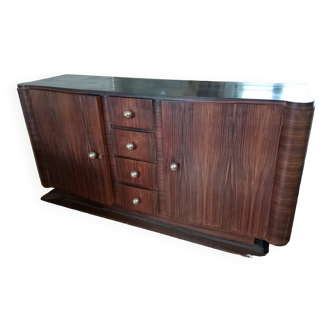 Art Deco sideboard. Family furniture Wood veneer. Small refreshment to be expected