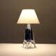 Lampe de table en verre art bleu et cristal — Suède, vers 1955-1965