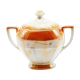 Vintage orange ceramic sugar