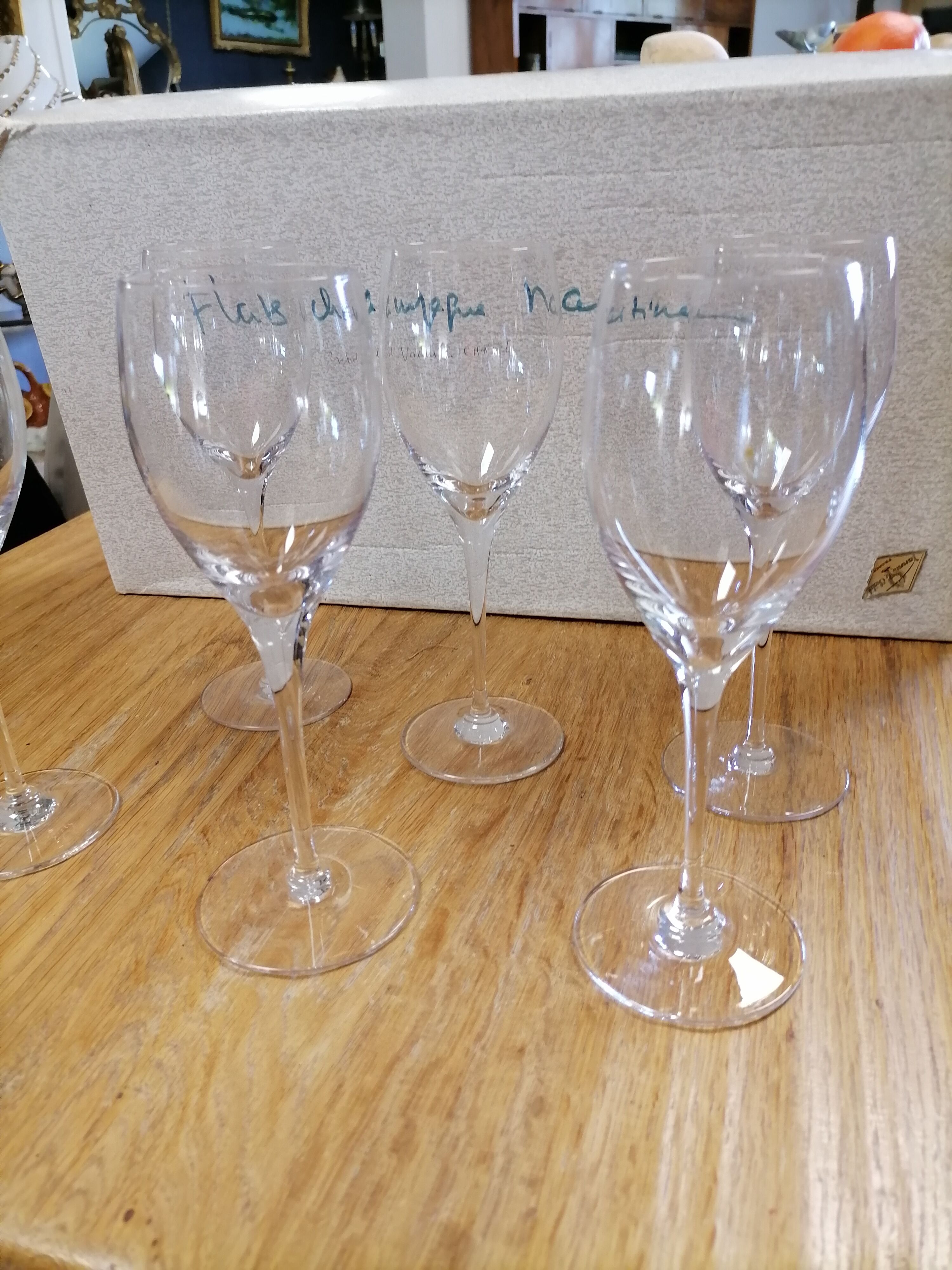 Vannes france crystal champagne glasses