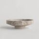 Silver travertine bowl