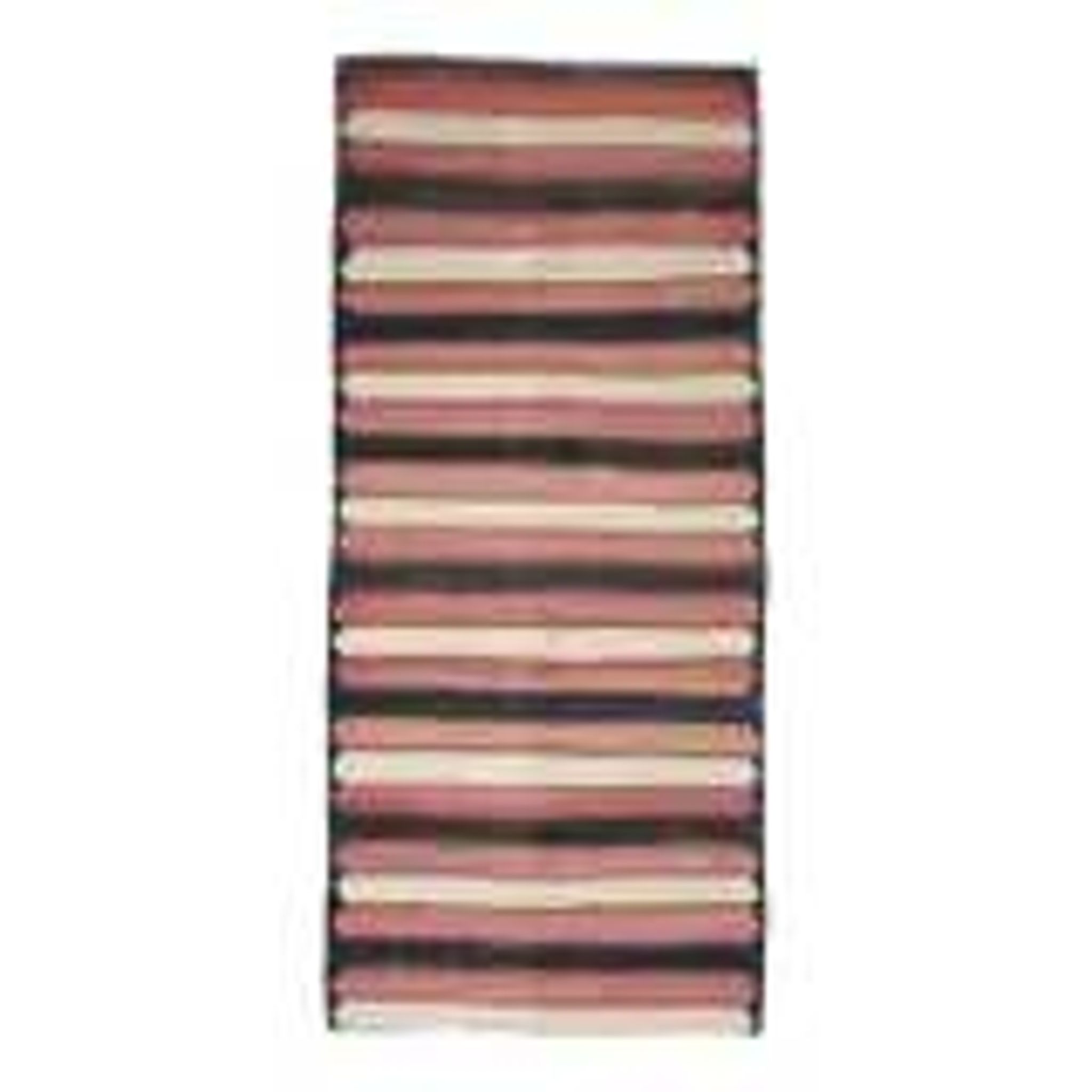 Striped Turkish Vintage Orange Beige Brown Kilim Wool Runner Rugs 142x315