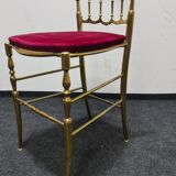 Chaise Chiavari en laiton vintage
