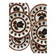 Service 6 assiettes à dessert boch la louviere vintage 1970 modele kimono - annees 70 - assiettes seventies boch tulipe