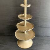 Large handmade sheet metal tiered display stand, 19th century