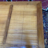 Coffee table 2 floors solid wood and pointed bamboo