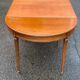 Round extendable dining table in Louis XVI style, 100cm with 2 extensions.