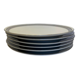 6 flat white porcelain plates