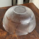 Very large vintage salad bowl with a stylised flower petal pattern H14.5