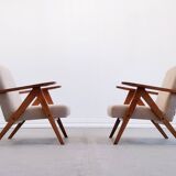 Mid Century Easy Chair Model B - 310 Var in Beige Boucle