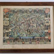 Historical Panorama of the University of Cambridge, Printed in Great Britain, 76 x 61 cm