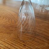 Set of 6 Champagne flutes in engraved glass 10 cl