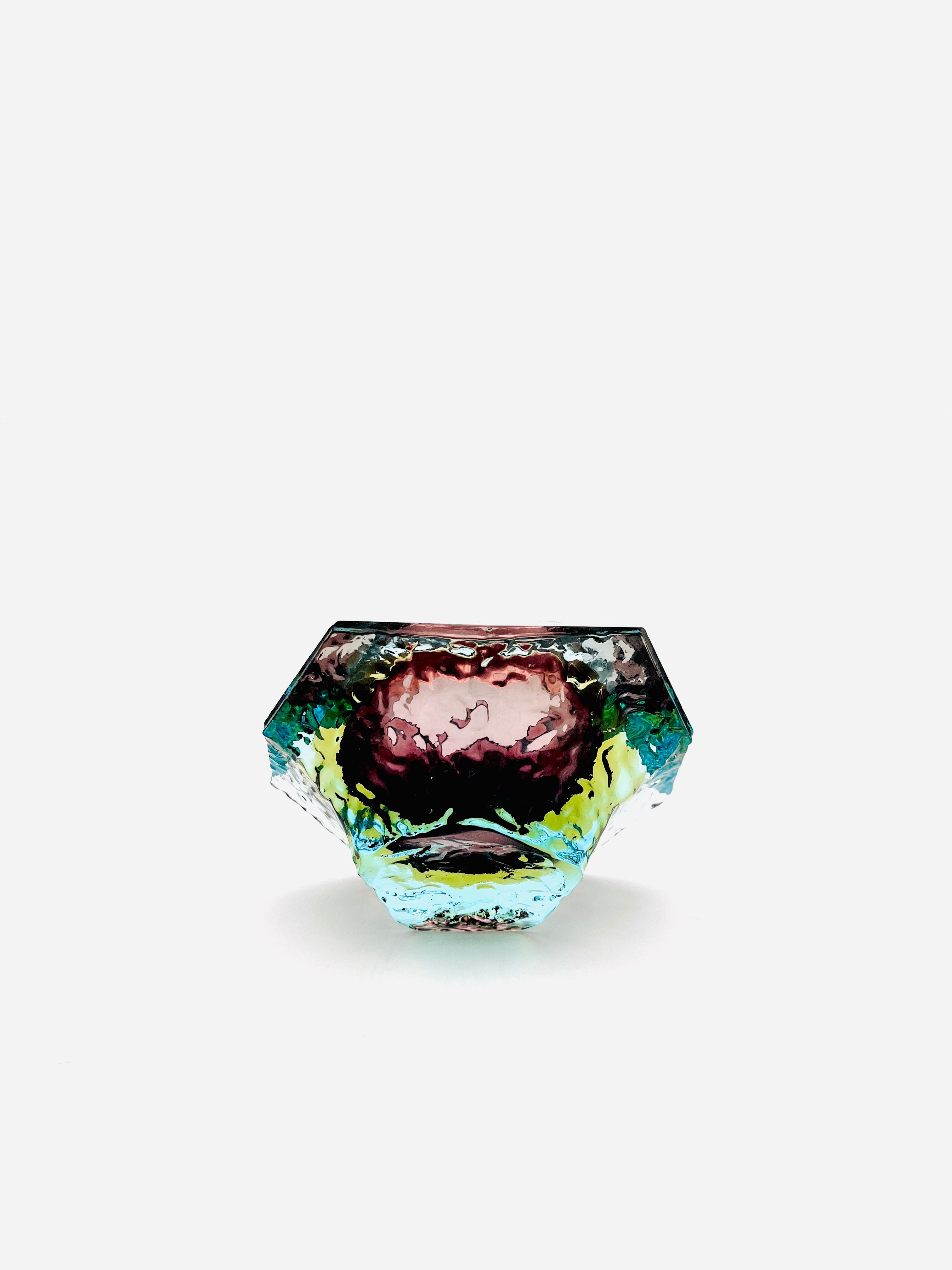 Alessandro Mandruzzato Murano Sommerso Ice Design Bowl