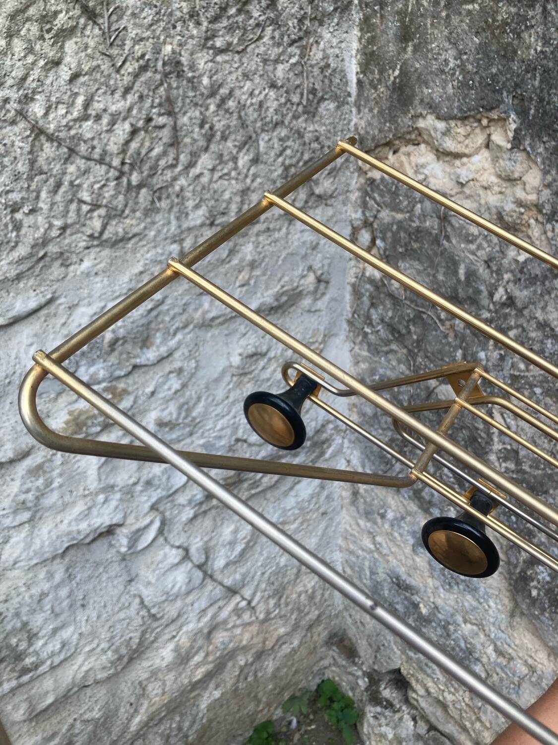 Vintage wall-mounted coat rack