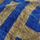 Aftas - Custom-made blue and green Moroccan Mrirt rug in wool.