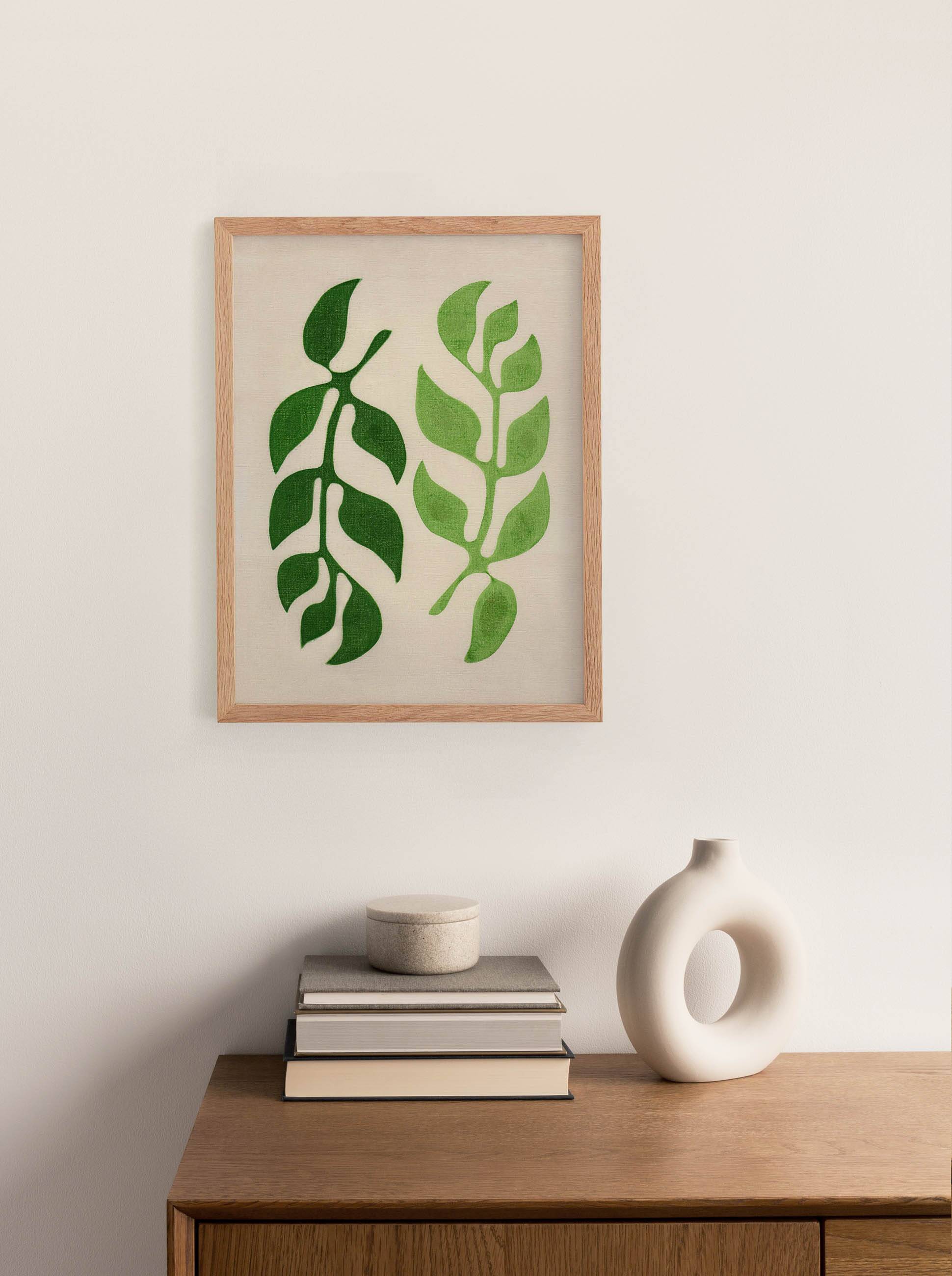 Original painting on paper -30x40cm - Leaf - M898 - signed Eawy