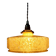Vintage Art Deco yellow Clichy glass pendant light